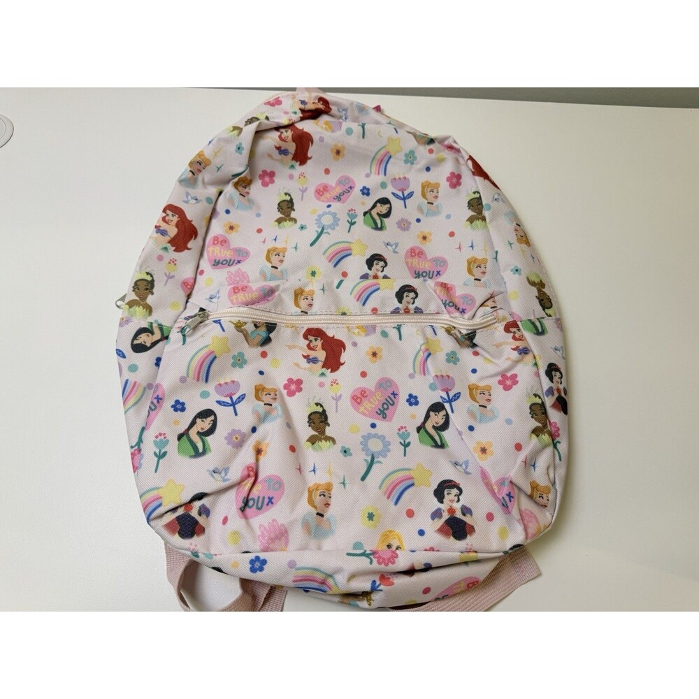 Fast Forward Disney Princess Pink Multi-Color Large Backpack Book Bag Girls NWT